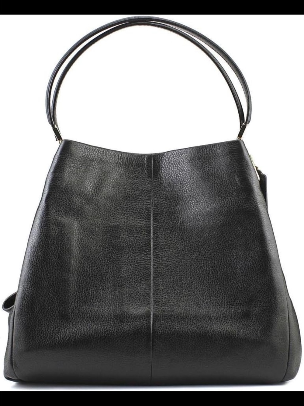Coach Black Leather Shoulder Bag with Gold Hardware